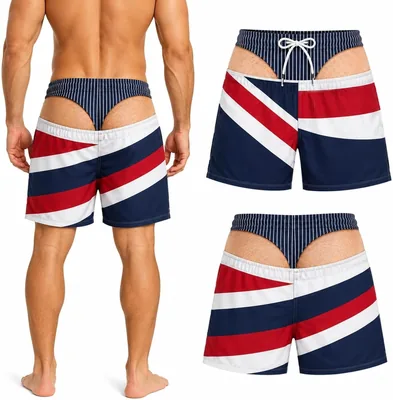 Funny Men's Swim Trunks - 3D Print Gag Gift Best Deal