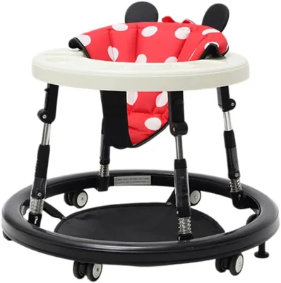 Vifxucy 丸型ベビーウォーカー シンプルでコンパクトなデザイン、安全設計、軽量で多機能。ブラック