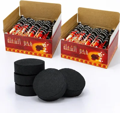 200pcs Quick-Igniting Charcoal Discs (33mm) - Odorless & Long-Burning
