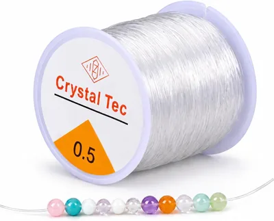 Hilo Elástico Transparente HANWING para Pulseras, 100 Metros, 0.5 mm