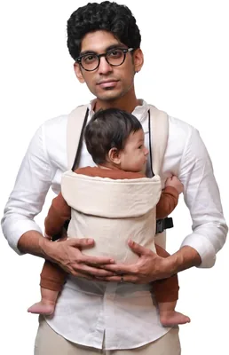 Snugs Embrace बच्चे का कैरियर 2 कैरी पोज़िशन, फ़्रंट और बैक कैरी, 2 महीने से 20 किलोग्राम तक, सांस लेने योग्य ऑर्गेनिक कॉटन लिन