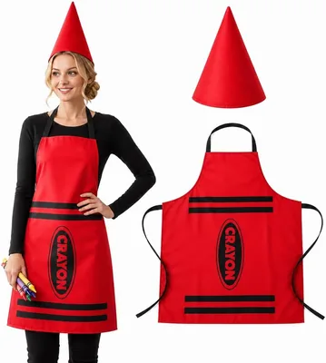 Crayon Costume Set - Apron & Hat (8 Colours) Best Deal