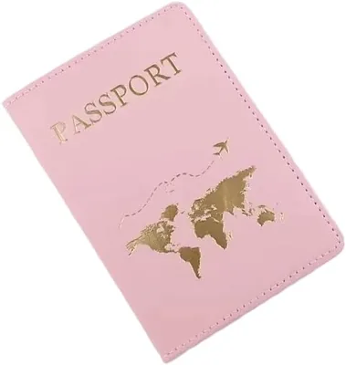 PU Leather Passport Holder - Pink