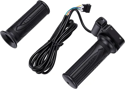 Aramox Full Twist Throttle med LCD-skärm för DYU D3F D2F C3 C4 E-bikykl | 36V Plug-and-play ersättning, strukturerad gummi