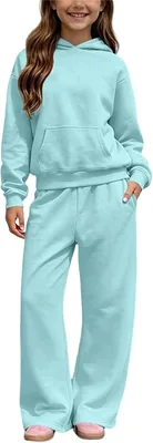 Girls Fleece Tracksuit Set 2 Piece Outfit - Best Deal
