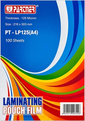 Laminating Film Pouch A4 125 Micron 100 Sheets