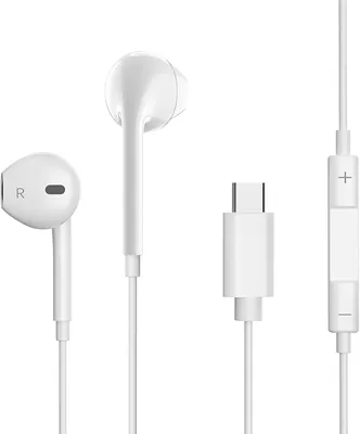 KCB Audífonos Tipo C, Auriculares de Cable con Micrófono y Control de Volumen | Auriculares Alambricos Hi-Fi