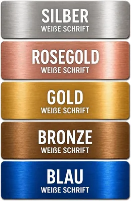 Türglocke aus Edelstahl - Selbstklebend - Witterungsbeständig mit Gravur nach Name D