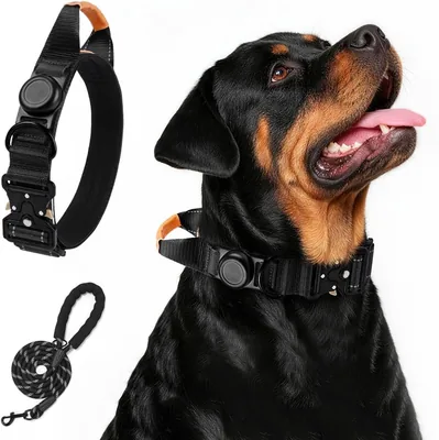 Collar Táctico para Perros UNA MASCOTA - Negro con Ajuste Resistente y Ligero