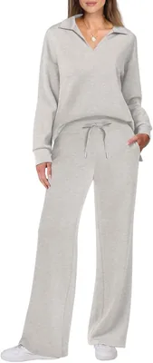LMRXOFE Frauen Freizeit Anzug Set Elegante Jogginghose Sporthose | 2-teiliges elegantes Trainingsanzug mit Taschen
