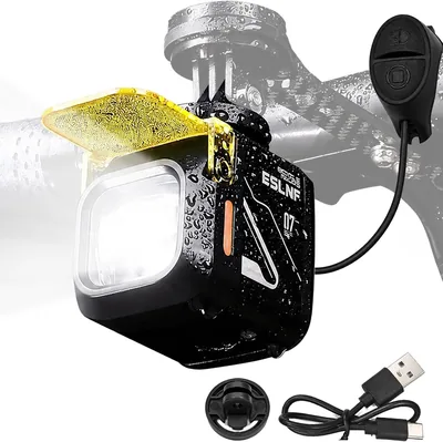 Luz Delantera UTHBVSVK para Bicicleta con 1200 Lúmenes, Recargable USB C 4000 mAh
