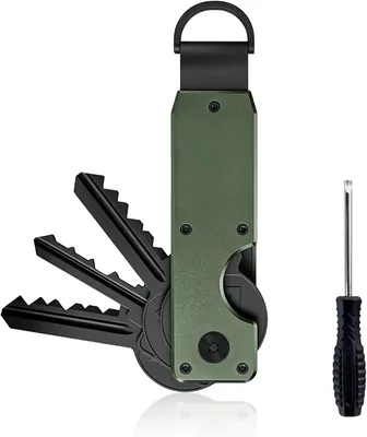 Key Organiser - Lightweight Aluminum Alloy Key Holder (Army Green)