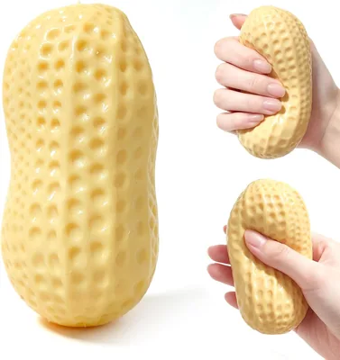 Crunchy Peanut Squishy ASMR Bead Filled, Slow Rising Adult (1pc)