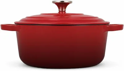 Minhaj Homeware Prestige Cast Iron Casserole 20cm Cerise