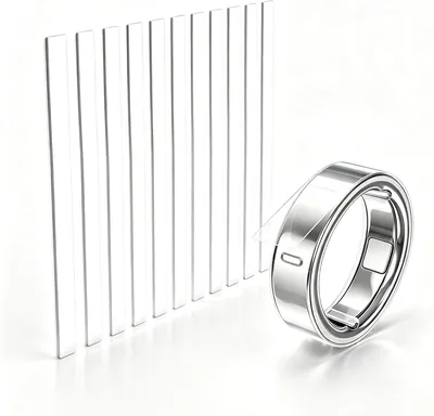 Wusvive 10 Pack Skjortor för Oura Ring 5, Clear Anti-Scratch Film