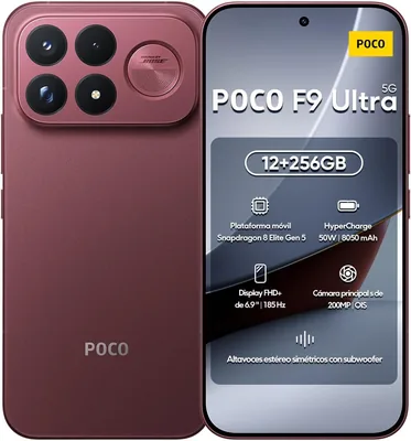 Xiaomi Celular Poco F9 Ultra 5G 12+256GB Cereza Oscuro