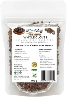 Natural Stuff Whole Cloves, 100gr - Premium Aromatic Spice