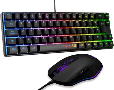 G-Lab Combo Hydrogen QWERTY ES Gaming Keyboard & Mouse - Black Best Deal