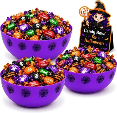 AILCK Halloween Candy Bowls - 3pcs Set