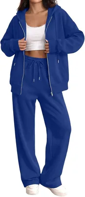 Ensemble de jogging pour femmes - Pantalon de sport et haut fluide, tenue de yoga