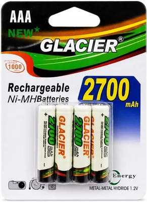 Kit com 4 Pilhas Recarregáveis AAA Ni-MH 1,2V de Alta Durabilidade