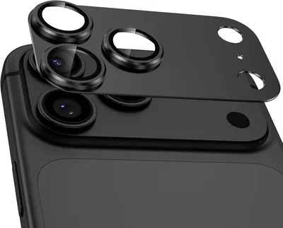 iPhone 18 Pro用 フィルム カメラカバー 全身保護 9H強化ガラス | Yugujun iPhone 18 Proレンズカバー、ブラックエッジ