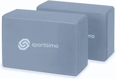 Sportisimo - Bloques de Yoga (2 Piezas) - Espuma EVA de Alta Densidad Antideslizante - Soporte Estable para Pilates y Meditación
