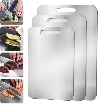Hiwoor 3Pcs Stainless Steel Cutting Boards - Best Deal