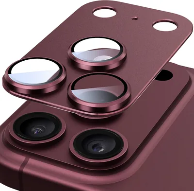 Protector de Cámara Suoman para iPhone 18 Pro MAX, Cereza Oscura | Adhesión Fuerte | Anti-Arañazos HD
