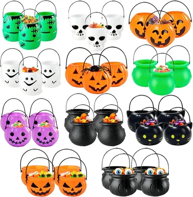 Xanllaxa 38PC Mini Halloween Candy Buckets