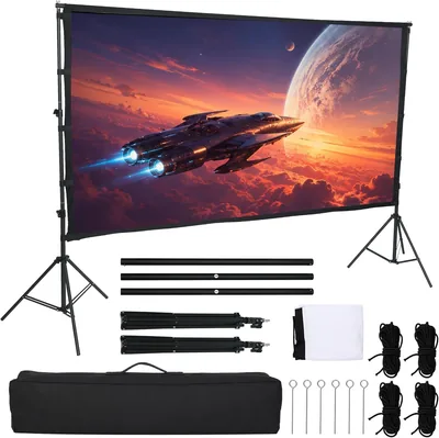 4K HD Projector - Milk Silk Screen