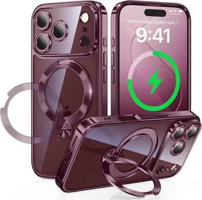 ガンユーン iPhone 18 Pro Max/17 Pro Max用ケース マグネチックCDパターン360° | スマートフォン用保護カバー