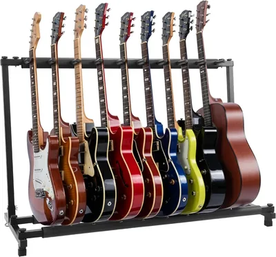 Pyle 9-Space Foldable Guitar Stand