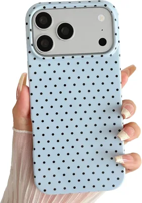 TQLGY iPhone 18 Pro Max Polka Dot Case Blue