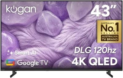 Kogan 43" QLED 4K Smart AI Google TV - KAQL43Q9VB - 43 Inch Best Deal