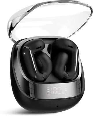 42H LED Wireless EarBuds IP7 Waterproof Black