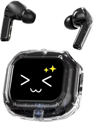 KOUO Audífonos Inalámbricos Bluetooth 5.4 con Pantalla Táctil, Traducción en Tiempo Real con AI, Auriculares In-Ear con Cancelación de Ruido