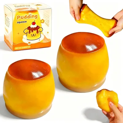2Pcs Squishy Crunchy Pudding - Sensory Toys