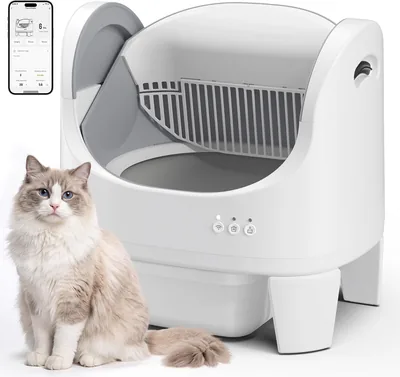Automatic Cat Litter Box - 8L Self Cleaning App Control