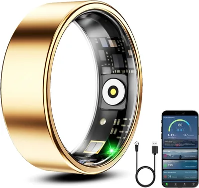 Minimalist Smart Ring Gesture Control Fitness Tracker Z07 Rose Gold Best Deal