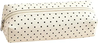 Polka Dot Pencil Case for Girls - Large Capacity Aesthetic Storage