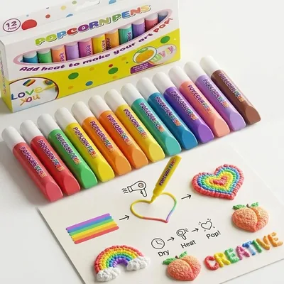 3D Magic Popcorn Pens 12 Colors Best Deal