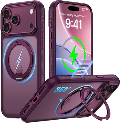  OURJOY iPhone 18 Pro/17 Pro用マグネット360度ケース | カメラ制御ボタン付きiPhone 18 Pro / 17 Proカバー