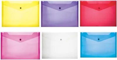 A4 PVC Carry Folder 6 Pack - Assorted Colours