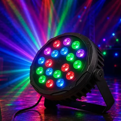 LED DJ पार्टी लाइट, रंगीन डिस्को स्टेज लाइट 18 DJ LED के लिए