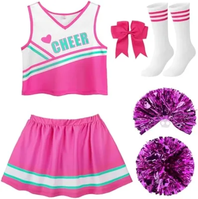 Girls Cheerleader Costume Halloween Outfit