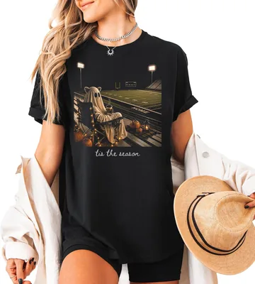 Tis the Season Ghost Football Stadium Graphic T-Shirt Best Deal