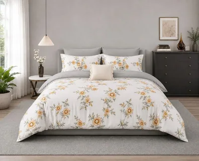WH TEXTILES King Size Cotton Duvet Set