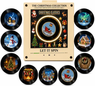 Christmas Vinyl Record Player Magnet 10% Off
