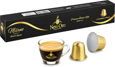 Nero Oro Milano Coffee Capsules, 10 Packs, Nespresso Compatible